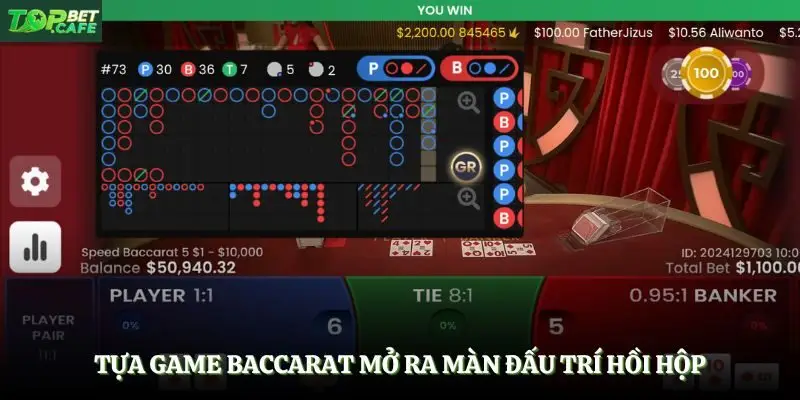 Tựa game baccarat mở ra màn đấu trí hồi hộp