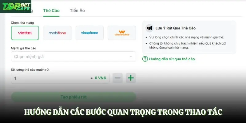 Hướng dẫn các bước quan trọng trong thao tác