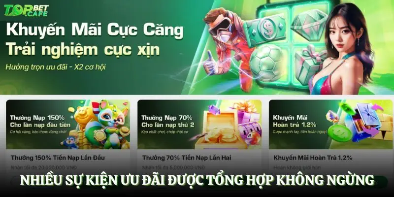 Nhiều sự kiện ưu đãi được tổng hợp không ngừng