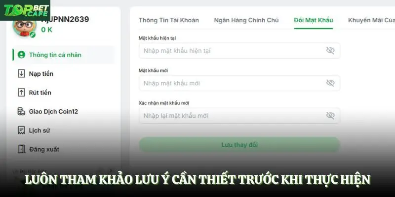 Luôn tham khảo lưu ý cần thiết trước khi thực hiện