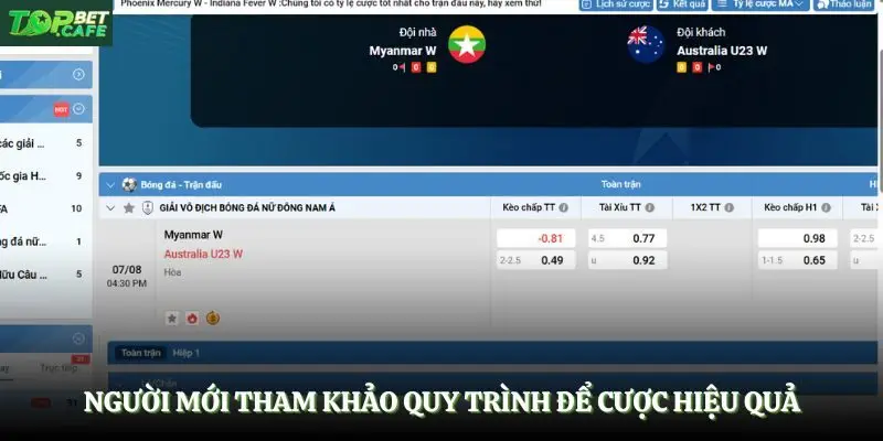 Người mới tham khảo quy trình để cược hiệu quả