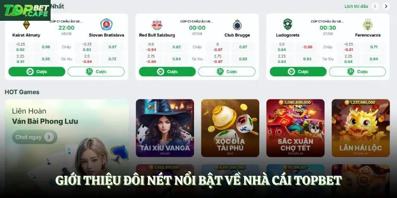 Giới thiệu đôi nét nổi bật về nhà cái Topbet