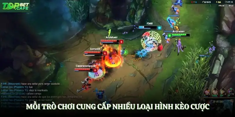 Mỗi trò chơi cung cấp nhiều loại hình kèo cược